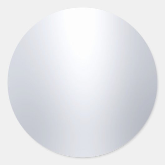 Glamouröse Imitate Silver Blank Template Elegant C Runder Aufkleber (Vorderseite)