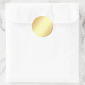 Glamouröse Imitats Gold Blank Elegante Vorlage Runder Aufkleber (Tasche)