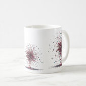 Glamouröse Kristall-Explosion Moderne Klassik Schw Kaffeetasse (VorderseiteRechts)