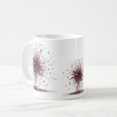 Glamouröse Kristall-Explosion Moderne Klassik Schw Kaffeetasse (Vorderseite Links)