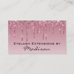 Glamouröse lila Roségold-Glitter-Tropfen-Makeup-Wi Visitenkarte