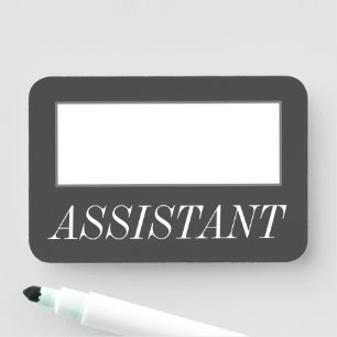 Glamouröse, luxuriöse Bezeichnung "ASSISTANT" Namensschild