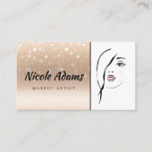 Glamouröse Mädchen personalisiert Visitenkarte (Vorderseite)