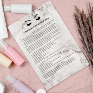 Glamouröse marmorierte EINMALKONSENTFORM FÜR WIMPE Flyer