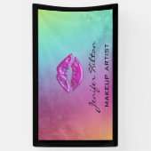 Glamouröse, moderne chic-holografische Regenbogenl Banner (Vertikal)