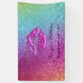 Glamouröse, moderne chic-holografische Regenbogenl Banner (Vertikal)