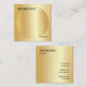 Glamouröse moderne elegante Design-Imitate - Goldv Quadratische Visitenkarte (Vorne/Hinten)