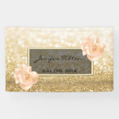 Glamouröse, moderne schicke Imitate Goldglanz-Rose Banner (Horizontal)