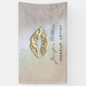 Glamouröse moderne schicke Imitate Goldlips hologr Banner (Vertikal)