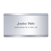 Glamouröse, moderne Script Silver Shipping-Adresse (Vorne)