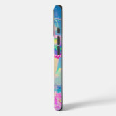 Glamouröse Neonfrau mit funkelnder Brille Case-Mate iPhone Hülle (Rückseite / Links)