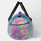 Glamouröse Neonfrau mit funkelnder Brille Duffle Bag (Rechts)