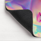 Glamouröse Neonfrau mit funkelnder Brille Mousepad (Ecke)