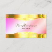 Glamouröse Pastel Pink Gold Borders ausgezeichnet Visitenkarte (Vorderseite)