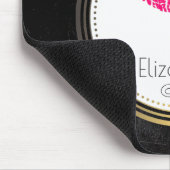 Glamouröse Pink Kissy Lips mit Xoxo! Personalisier Mousepad (Ecke)