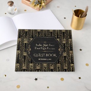 Glamouröse Roaring Twenties Great Gatsby Art Deco Gästebuch