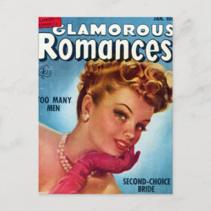 Glamouröse Romanzen Postkarte
