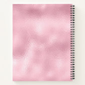 Glamouröse Rosa Glitzer Lippen Notizblock (Rückseite)