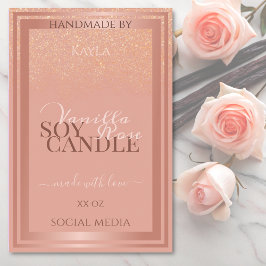 Glamouröse rosa Produktverpackungsmarken Rose Gold Lebensmitteletikett