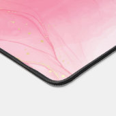 Glamouröse Rosa- und Gold-Wirbel Personalisiert Schreibtischunterlage (Ecke)