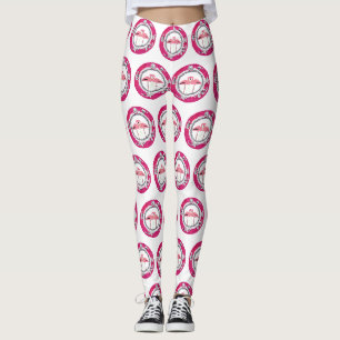 Glamouröse rosa Weihnachtsflamingos Leggings