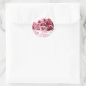 Glamouröse Rose Runder Aufkleber (Tasche)