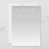 Glamouröse Silver Diamonds 80. Geburtstagsparty Einladung (Rückseite)