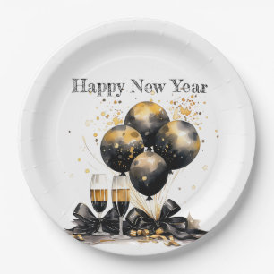 🍾 🎉 glamouröse Silvester-Party-Teller 🥂 ✨ Pappteller