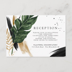 Glamouröse Sommergärten   Hochzeitsempfang Begleitkarte