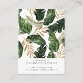 Glamouröse Sommergärten | Necklace Display Card Visitenkarte (Rückseite)