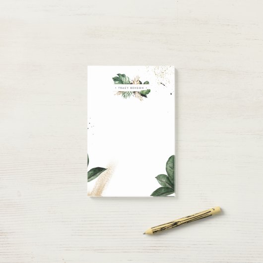 Glamouröse Sommergärten Personalisiert Post-it Klebezettel (Auf Schreibtisch)