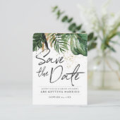 Glamouröse Sommergärtnerei Hochzeit | SAVE THE DAT Ankündigungspostkarte (Stehend Vorderseite)