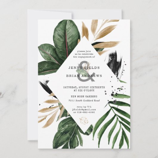 Glamouröse Sommergrün-Hochzeitsparty (Vorderseite)