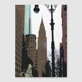 Glamouröse Stadtkatze NYC Artsy Magnet
