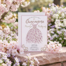 Glamouröse Sweet 15 Quinceañera-Einladung