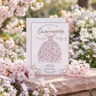 Glamouröse Sweet 15 Quinceañera-Einladung Einladung