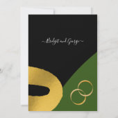 Glamouröse trifarbige Ringehe Einladung (Rückseite)