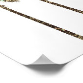 Glamouröse tropische Palmen aus Gold auf Weiß Poster (Ecke)