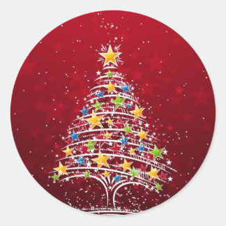 Glamouröse Weihnachten Runder Aufkleber