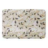 Glamouröse, weiße Gold- und Schwarzwaldmuster Badematte (Vorderseite)