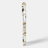 Glamouröse, weiße Gold- und Schwarzwaldmuster Case-Mate iPhone Hülle (Rückseite / Links)