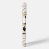 Glamouröse, weiße Gold- und Schwarzwaldmuster Case-Mate iPhone Hülle (Rückseite / Rechts)