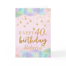 Glamouröser 40. Geburtstags-Gold-Glitzer