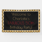 Glamouröser 50. Geburtstag Banner (Horizontal)