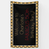 Glamouröser 50. Geburtstag Banner (Vertikal)