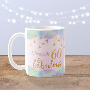 Glamouröser 60. Geburtstags-Gold-Glitzer Kaffeetasse