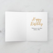 Glamouröser 70. Geburtstags-Gold-Glitzer Karte (Innenseite)