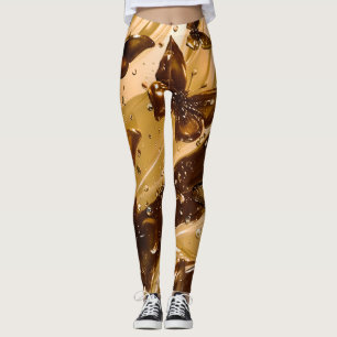 Glamouröser abstrakter goldener metallischer Schme Leggings
