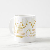 Glamouröser Abstrakter Weihnachtsbaum Kaffeetasse (Vorderseite Links)