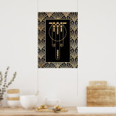 Glamouröser Art Deco Poster. Poster (Küche)